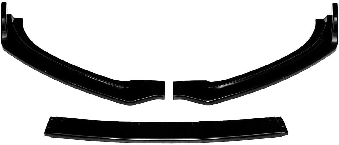 NEHARO Front Bumper 3Pcs Black Front Bumper Protector Lip Body Kit Spoiler Compatible with Audi A6 2016-2018 Sport Bright (Color : Black, Size : M)