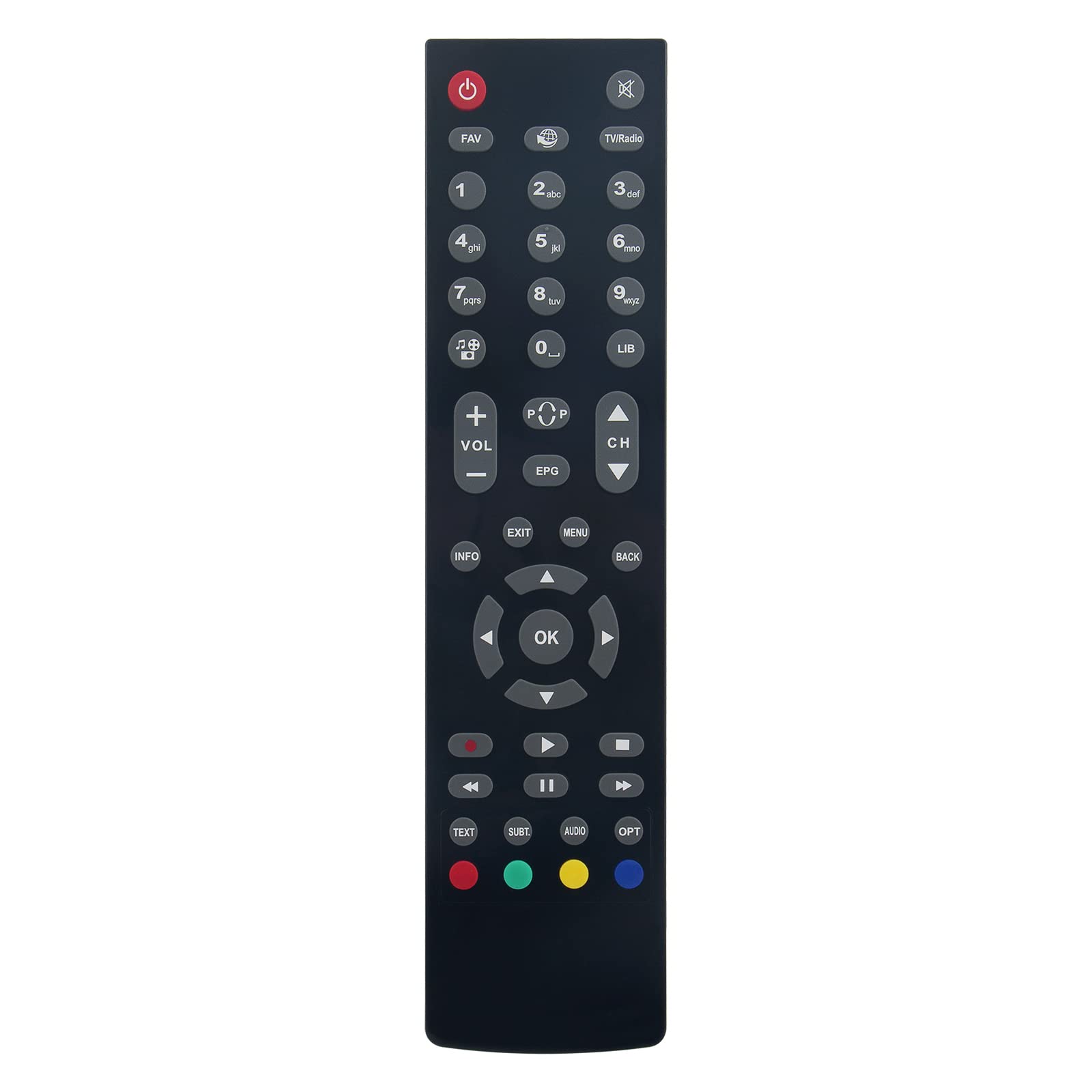 RC2712 VINABTY Replacement Remote Control Fit for Specific Bush Hitachi DVR PVR DVB-T2 PVR MPEG4 HDR5T01 B500DTR