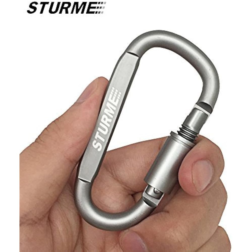 Carabiner Clip Aluminum DRing Locking Durable Strong Light Large