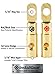 InstallGear 8 AWG Gauge Gold Ring Set Screw Battery Ring Terminals (4 Pack) | Terminal Connectors for Battery Cable Ends | Copper Wire Lugs