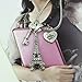 Godyce Heart Key Crown Eiffel Tower Pendant Necklace Women Gril - Stainless Steel Silvering