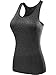 Neleus Womens 3 Pack Compression Athletic Long Tank Top,Black,Grey,White,EU 2XL, US XL