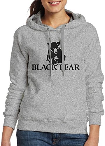 CSECGAR Black Bear Women's Pullover Hoodie Sweatshirts M Ash
