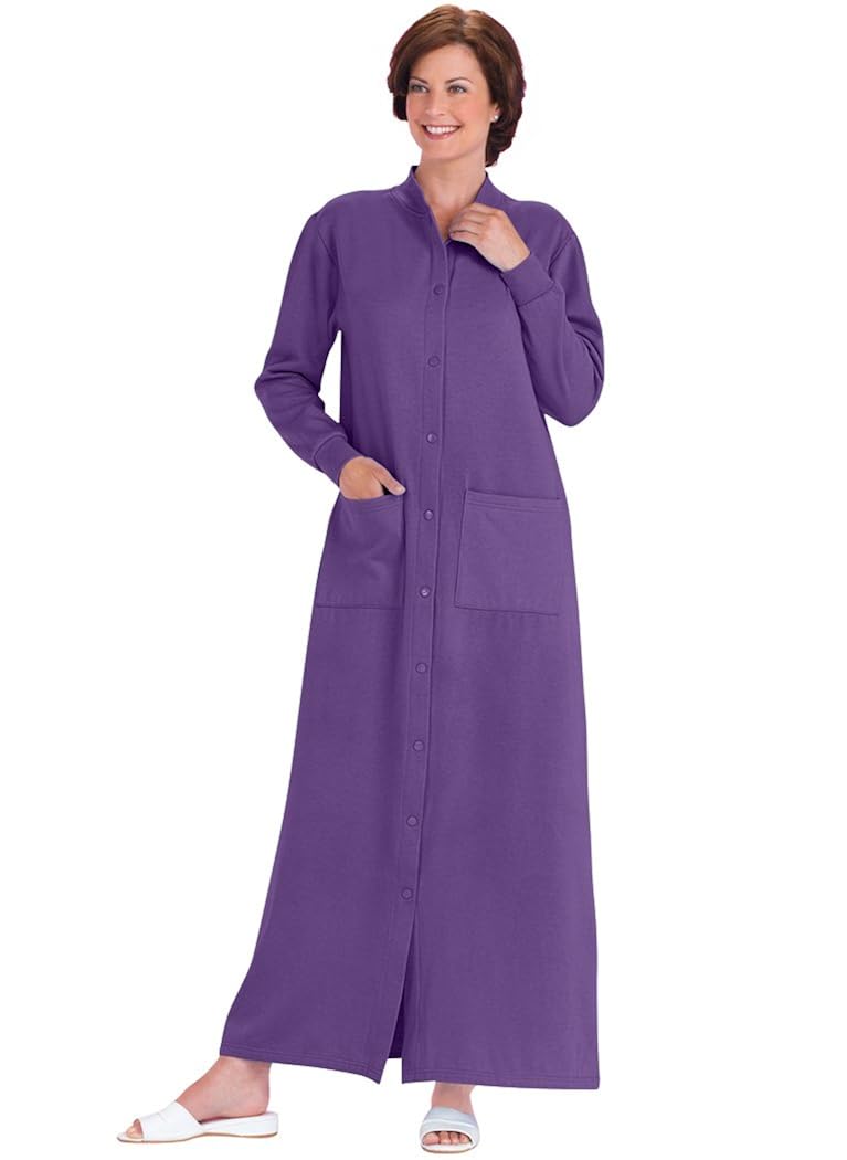 AmeriMark Fleece SnapFront Robe at Amazon Women’s Clothing store