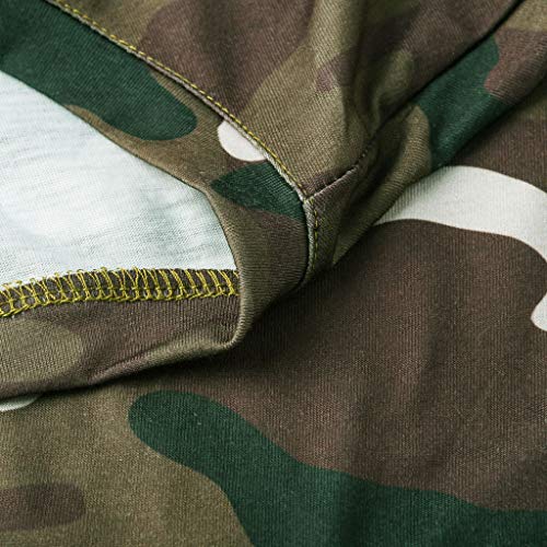 Men's New Summer Casual Camouflage Printing Elastic Short Sleeve T-Shirt Tops