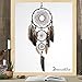 Large Brown Dream Catcher 8x31 Inch Beaded Nature Feathers with 3 Handmade Weave Webs Boho Hippie Native American Wall Hanging for Bedroom Home Dorm Aesthetic Living Room Decor …