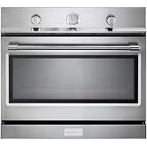 Verona VEBIG30NSS 30 inch Built-In Gas Single Wall Oven with 3.5 cu. ft. Capacity, Convection in Stainless Steel