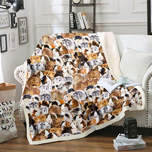 feelyou Guinea Pig Fleece Blanket