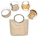 CLOCOLOR Womens Crystal Rhinestone Evening Bags Wedding Clutch Purse with Bow Frame Glod Small