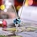 LadyRosian Cat Princess”Cute Fashion Love Pendant Necklace - Made with Blue Swarovski Crystals Elements Women&Girls Jewelry Gifts