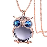 iLH® Clearance Deals Owl Pendant Necklace Women Vintage Glass Cabochon Necklace Jewelry by ZYooh (A)