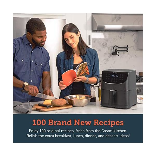 COSORI Air Fryer with 100 Recipes Cookbook, XXL 5.5L Oil Free Air Fryers for Home Use, 11 Presets, LED Onetouch Screen…