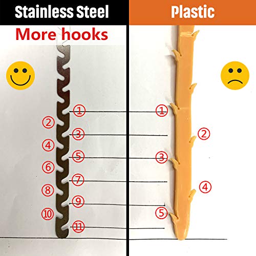 Stainless Steel 20inch Drain Snake Hair Drain clog remover, Drain Hair Cather Shower Drain Hair Trap Drain Cleaning Tool Drain Clog Remover 3 Pack