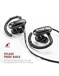 taotroncis auriculares Bluetooth, auriculares inalámbricos para correr (12 horas música playtimes, interior de oreja de silicona, suave nanorrevestimiento sudor)