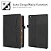 All-New Amazon Kindle Fire HD 8 Case(7th Generation,2017 Release),SKYLMW Folio Leather Case Full-Body Anti-Slip Protective Case for Fire HD 8 Tablet with Stand,Document/Card Pocket,Pen Holder,Black
