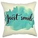 YOUR SMILE Cotton Linen Square Decorative Throw Pillow Case Cushion Cover 18x18 Inch(44CM*44CM) (YS243)