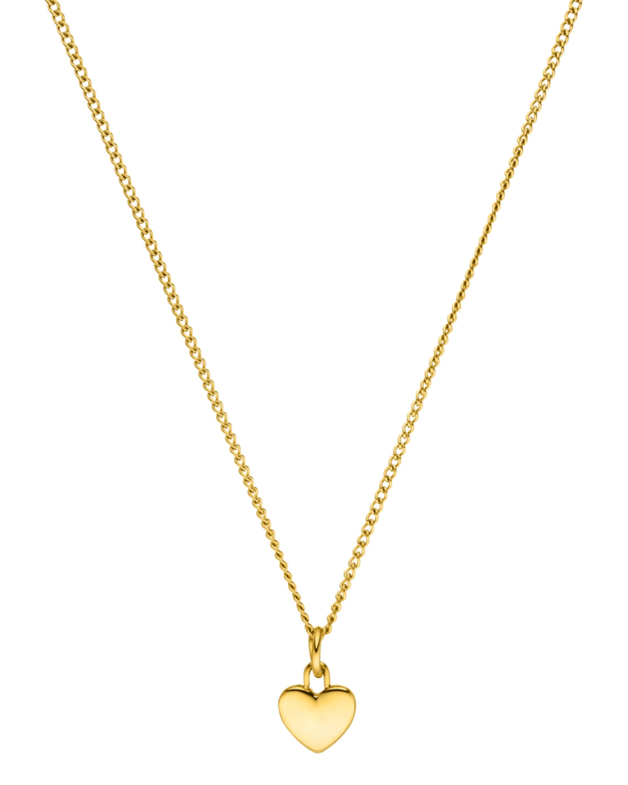 Purelei® Heart Charm Necklace (gold) – 18K Gold plated stainless steel jewelry – Waterproof chain with pendant – 50 to 55 cm adjustable length – Fashion jewelry for your individual look