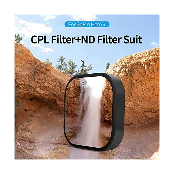 TELESIN 4 Pack filter CPL ND8 ND16 ND32 für GoPro Hero 11 Hero 10 Hero 9 Schwarz, Neutraldichte- und Polarisationsfilter-Kit Objektivschutz für Go Pro 11/10/9 Zubehör – Bild 4