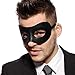 Classic - Men's Black Masquerade Mask - Faux Leather - Venetian - Mens - Unisex - Fancy Goods