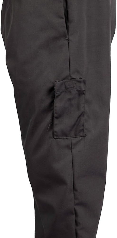 Black Cargo Style Chef Pant: Clothing