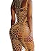 shermie Women's Vintage Crochet Lace Bikini Swimsuit Cover Ups Short Hollow Out Beach Dresses (M, Yellow)