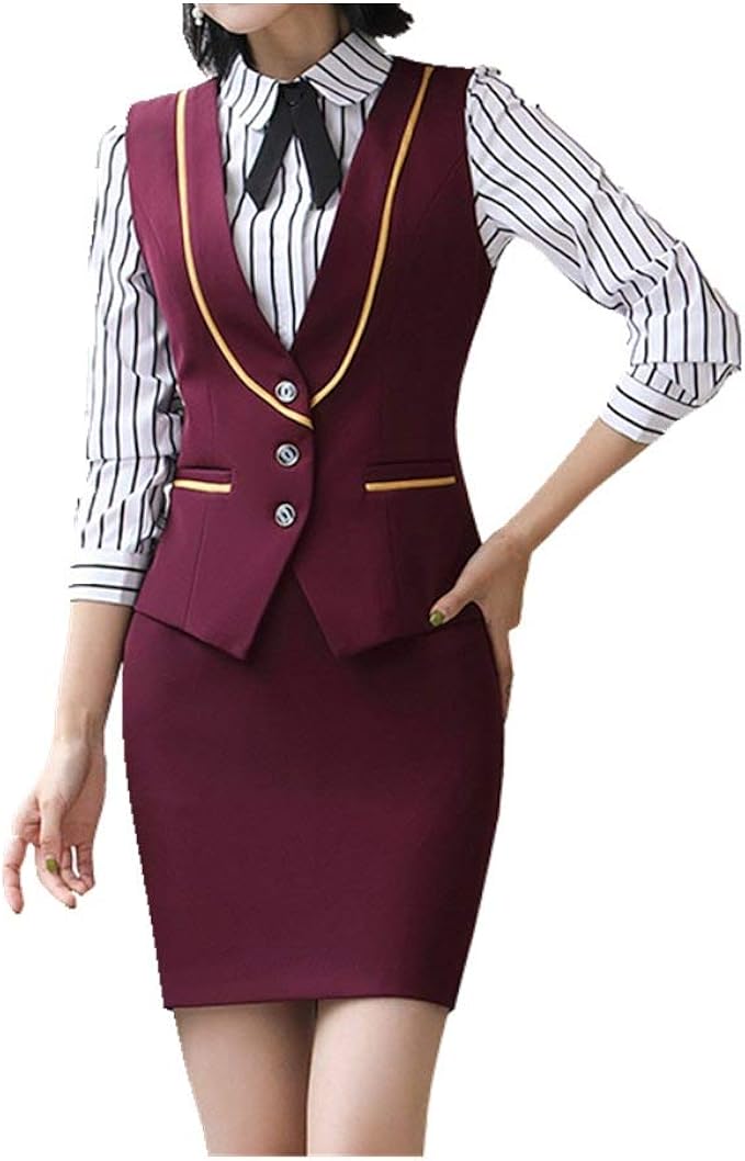 Completo 2 Pezzi Donna Pantalone E Giacca – Abito Da Lavoro Ufficio Con Risvolto A Punta, Blu Navy, Taglia L - 6
