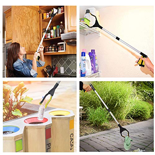 WELLXUNK Greifer,81.3cm Greifzange für Senioren,Müllzange,Greifer Werkzeug,Greifzange,Greifarm Müll Greifer,Aluminium… – Bild 8