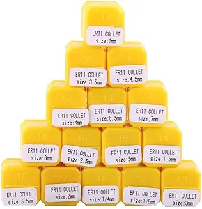 15Pcs ER11 Spring Collets Set High Precision Workholding Engraving Collets for CNC Engraving Machine & Milling Lathe Tool