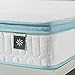 Zinus 8 Inch Mint Green Memory Foam Hybrid Spring Mattress, Twin