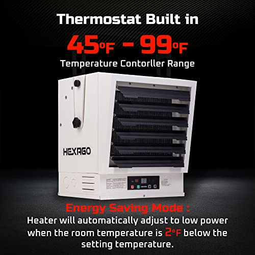 Hexago 10000W Industrial Indoor 240V Electrical Garage Heater Hardwire
