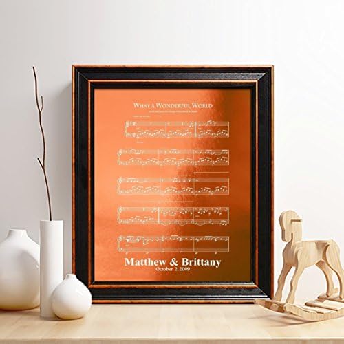 First dance song 7th or 22nd anniversary gift, Music notes sheet