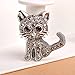 RoseSummer Jewelry Women's Crystal Cat Pin Brooch