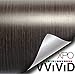 VVIVID Dark Ebony Wood Grain Faux Finish Textured Vinyl Wrap Contact Paper Film for Home Office Furniture DIY No Mess Easy to Install Air-release Adhesive (1ft x 48