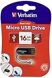 Verbatim 16GB Micro USB Flash Drive, Black 44050