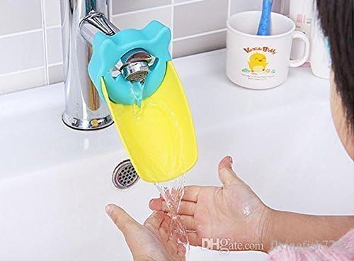 Faucet Extender: (Blue) Kids Sink Extender for Children, Babies, and Toddlers- Baby Bathroom Accessory- Make Hand Washing Fun and Easy- BPA and PVC Free