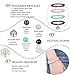 THUNARAZ 4pcs 8mm Natural Healing Stone Bracelets for Men Women Beaded Bracelets Elastic Tree of Life Charm