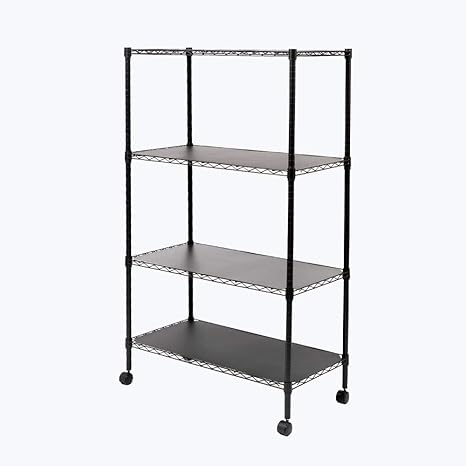 Amazon コーナン オリジナル Lifelex カラーラック25 Bk 4段 4590 155 ブラック メタルラック本体 オンライン通販