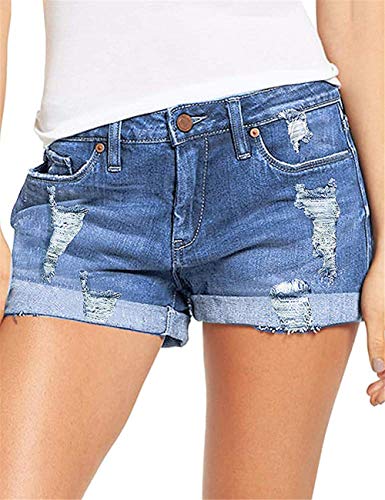 Shredded blue jean shorts Clearance