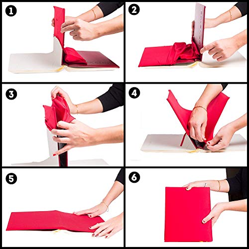 image for WeLiu Book Sox Stretchable Book Covers – 4 Individual Colors Book Su