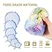 six-qu Silicone Storage Covers, 6-Pack of Various Sizes Silicone Stretch Lids for Can, Jar, Glassware, Food Saver Covers Safe in Dishwasher, Microwave and Freezer(Blue), cookware_set, cookset