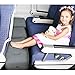 Inflatable Travel Foot Rest Pillow Ejoy Kids Travel Pillows for Airplanes Sleep Best Toddler Airplane Bed on Long Flights Travel Leg Pillow Great for Airlines Trains Buses Cars and Office (Grey)