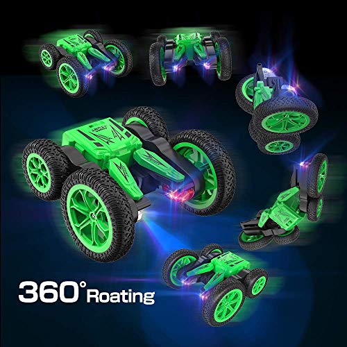 Remote Control car, Durable RC Stunt Cars Toys for Kids,Double Sided Rotating 360°Flips with Dual-Color Headlights for Boys and Girls Christmas Birthday Toy Gifts