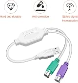 Xiatiaosann PS2 to USB A Adapter Cable for Keyboard Mouse 2 PCS PS/2 Male USB view 5
