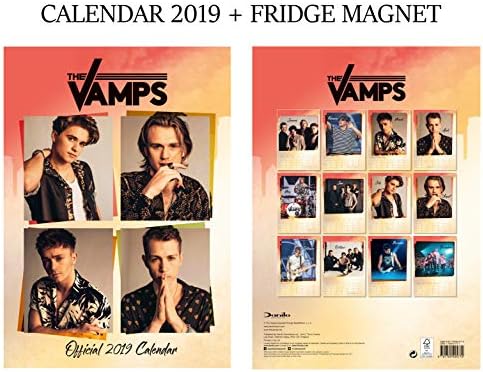 The Vamps Official Calendar 2019 + The Vamps Fridge Magnet