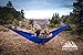 Sawtooth Double Camping Hammock with Tree Straps and Aluminum Carabiners - Complete KIT - Lightweight Portable Parachute Nylon for Backpacking Hiking Travel Beach Park Yard. (Blue)