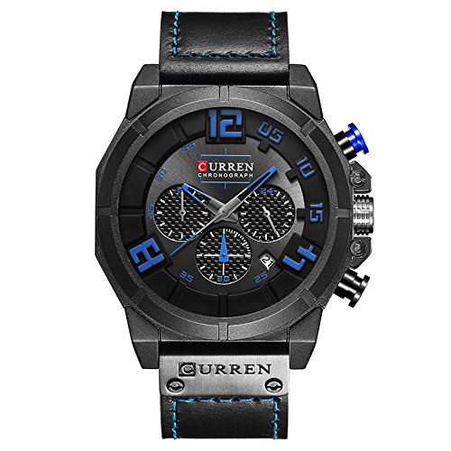New curren men watch with chronograph quartz waterproof…