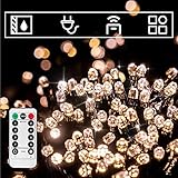 SUDDUS 66ft 200 LED Christmas String Lights, Warm White, Plug in, 8 Modes Christmas Tree Lights, Waterproof Remote Control UL Certificated for Indoor Outdoor Decoration Fairy Lights