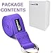 Yoga Strap, Comsun 8 ft Yoga Mat Strap for Stretching Holding Pose Cotton Purple