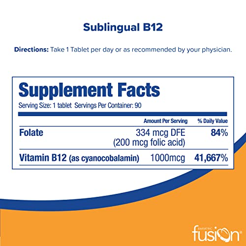 Bariatric Fusion Vitamin B12 Sublingual 1000mcg Tablets, for Bariatric