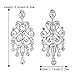 BriLove Silver-Tone Dangle Earrings Women's Vintage Style Bridal Crystal Drop Hollow Filigree Chandelier Earrings Clear